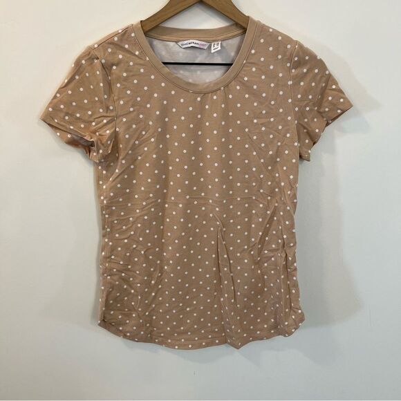 NWOT Isaac Mizrahi! Short-Sleeve Knit dot Top | Size XXS - Picture 3 of 9
